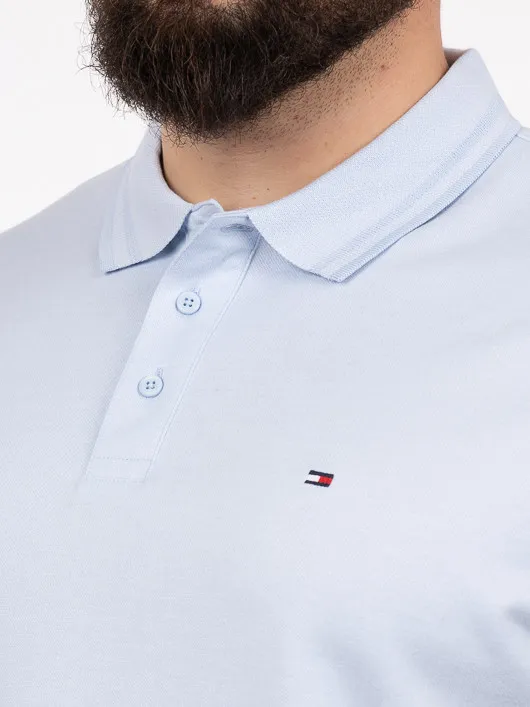 Polo Mouline Bleu Tommy Hilfiger Grande Taille bleu homme grande taille - Capelstore