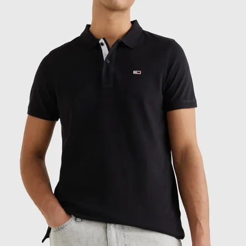 Polo noir Tommy Hilfiger pour homme