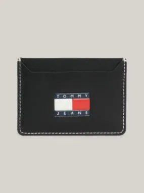 Porte-cartes Heritage en cuir | Noir | Tommy Hilfiger