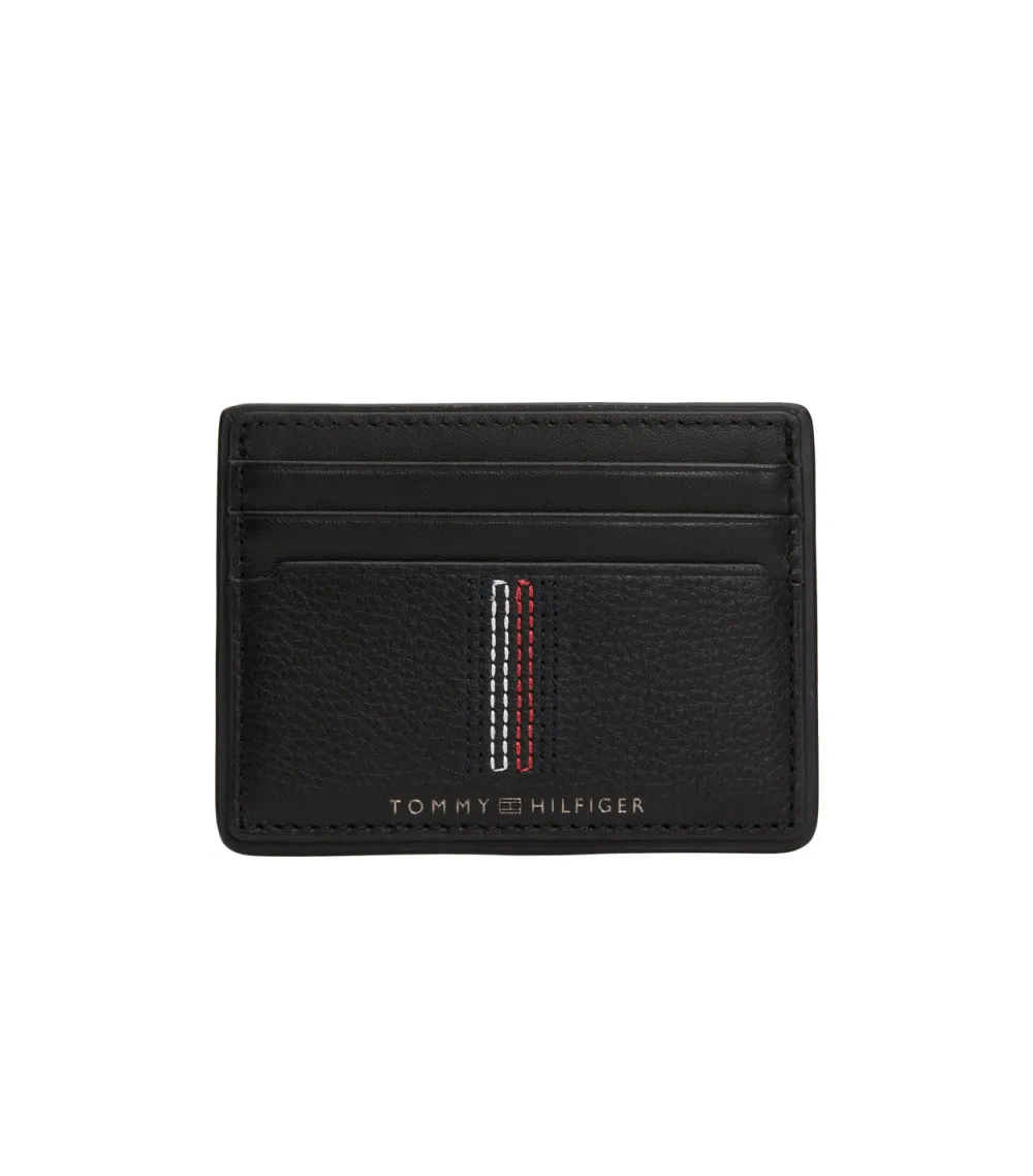 Porte-cartes Tommy Hilfiger cuir noir