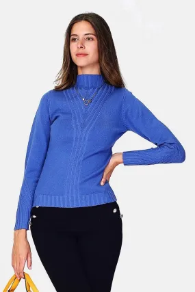 Pull en Cachemire mélangé Coralie bleu jean