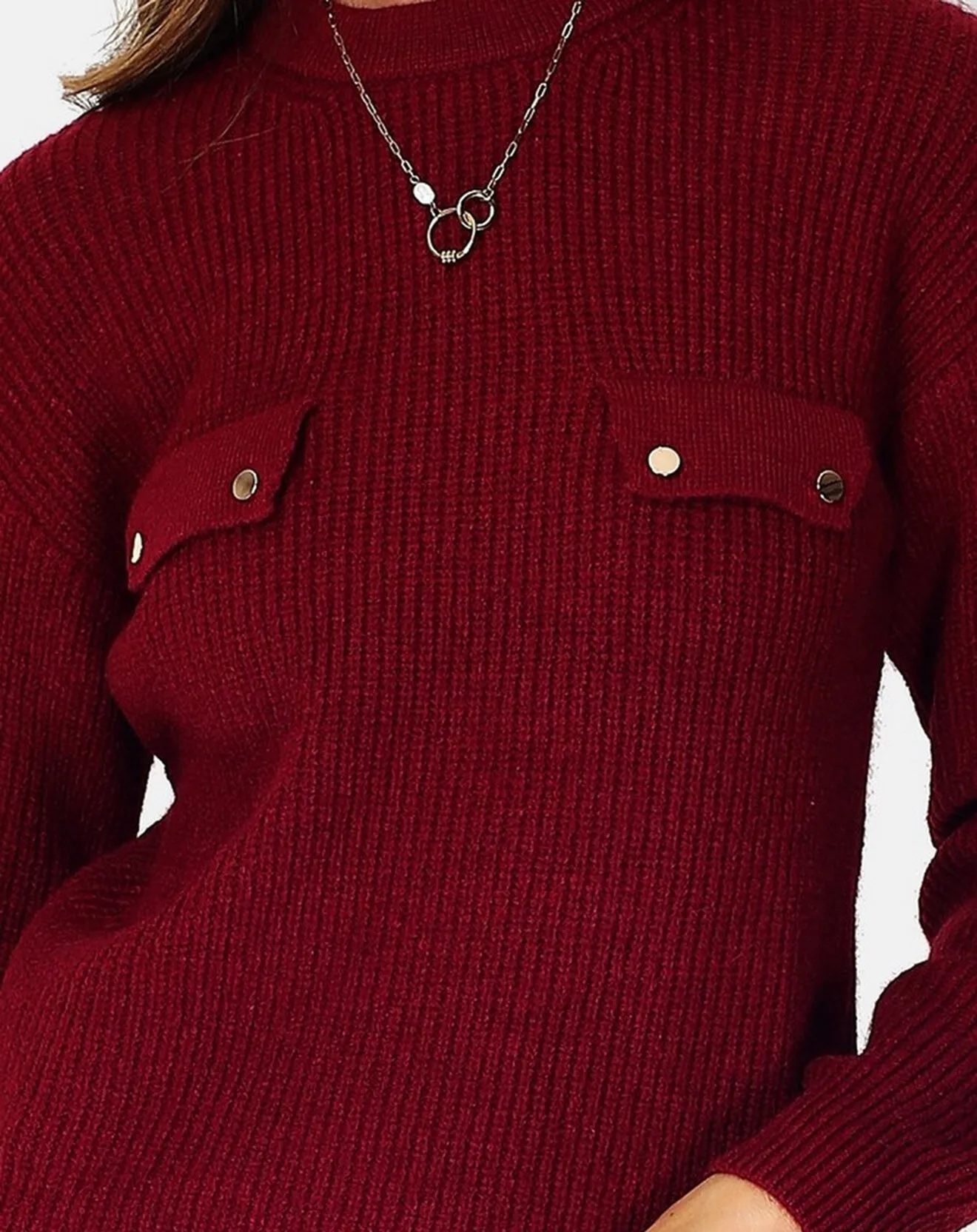 Pull en Cachemire mélangé Morgane bordeaux