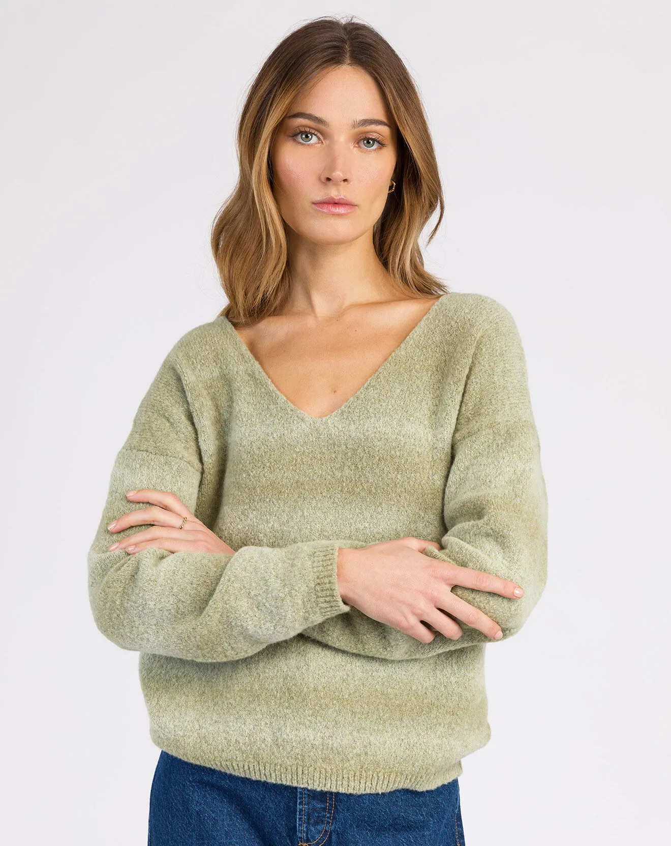 Pull en Mohair mélangé Lepimento tilleul