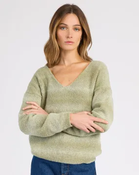 Pull en Mohair mélangé Lepimento tilleul