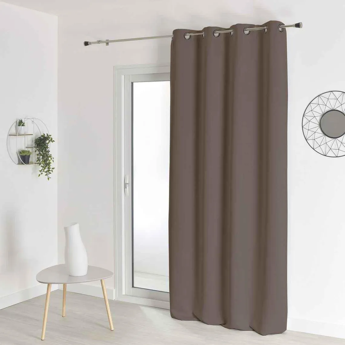 Rideau Occultant Non Feu Taupe 140X260 cm m1 | 3 Suisses