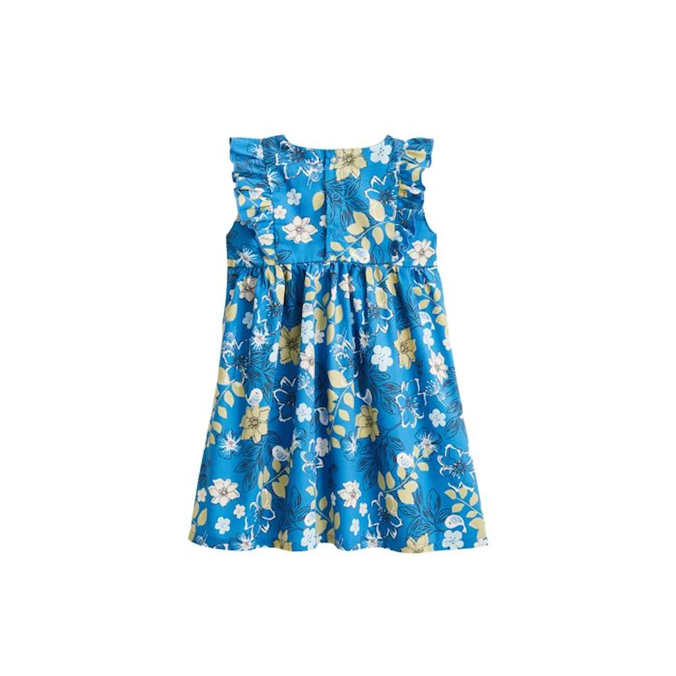 Robe bébé en popeline Flora bleu - Petit Beguin