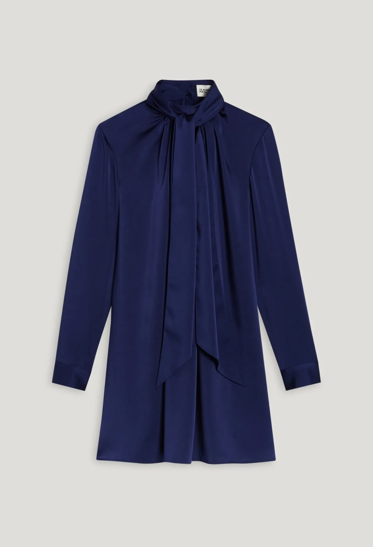 Robe courte lavallière indigo | Claudie FR