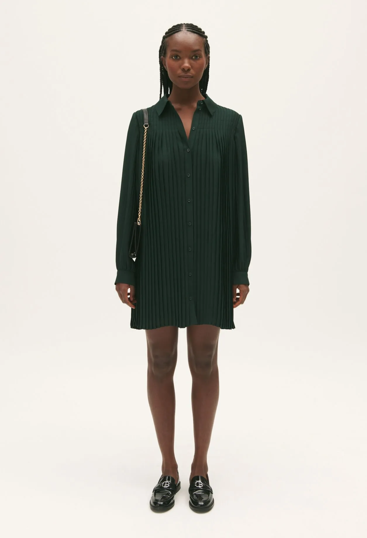 Robe courte plissée | Claudie FR