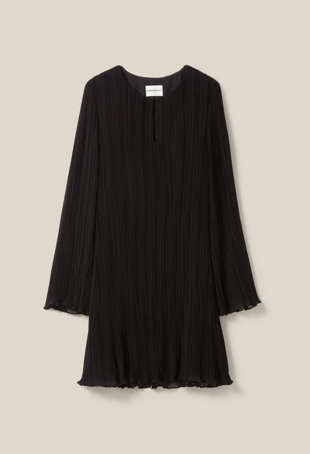 Robe courte plissée manches longues | Claudie FR