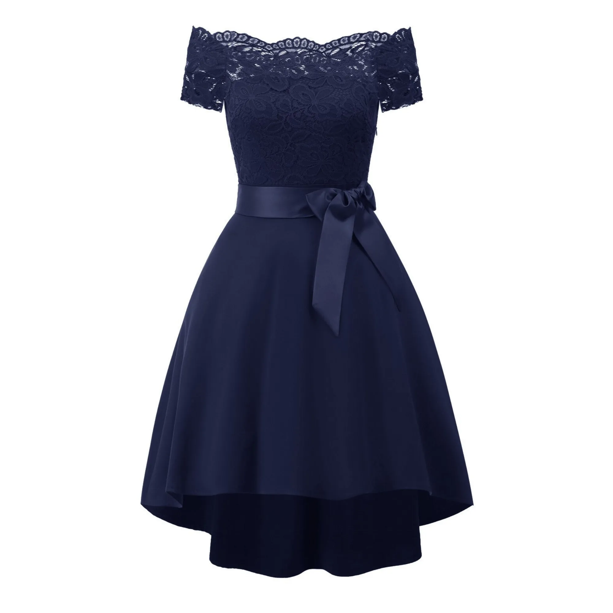 Robe Dentelle Col Bateau