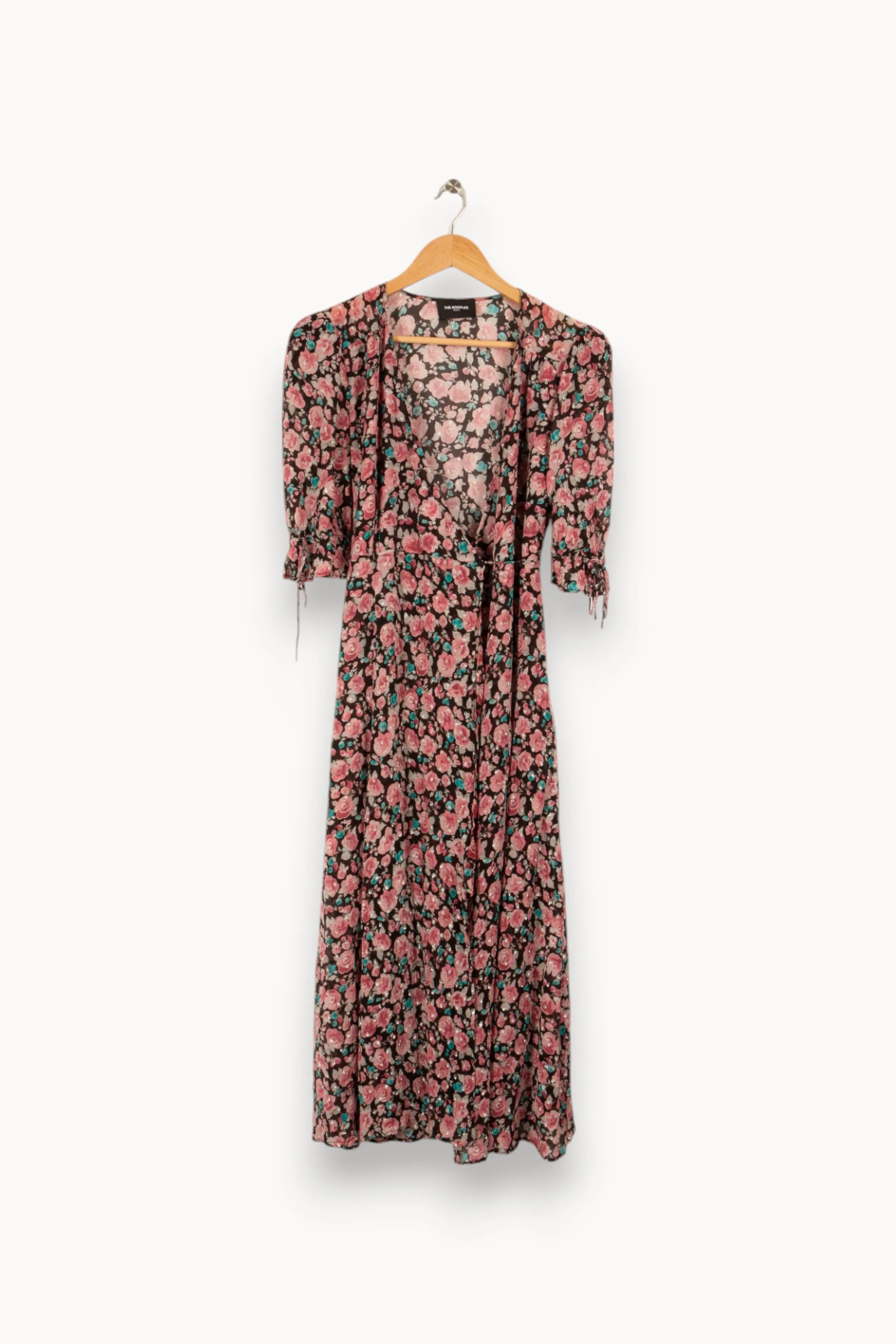 Robe longue rose à motifs - Taille M/38