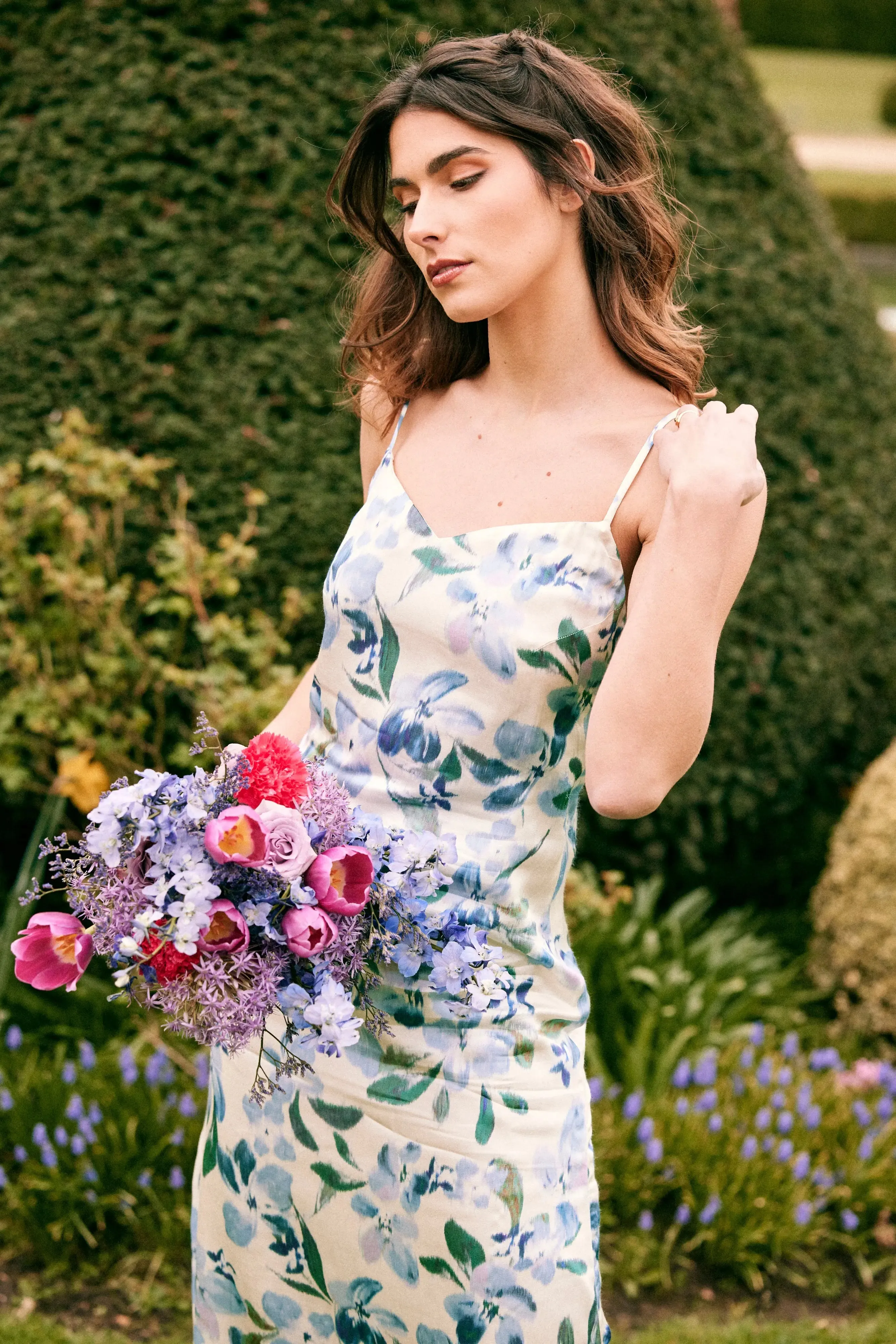 Robe Manuela - Fleurs bleues