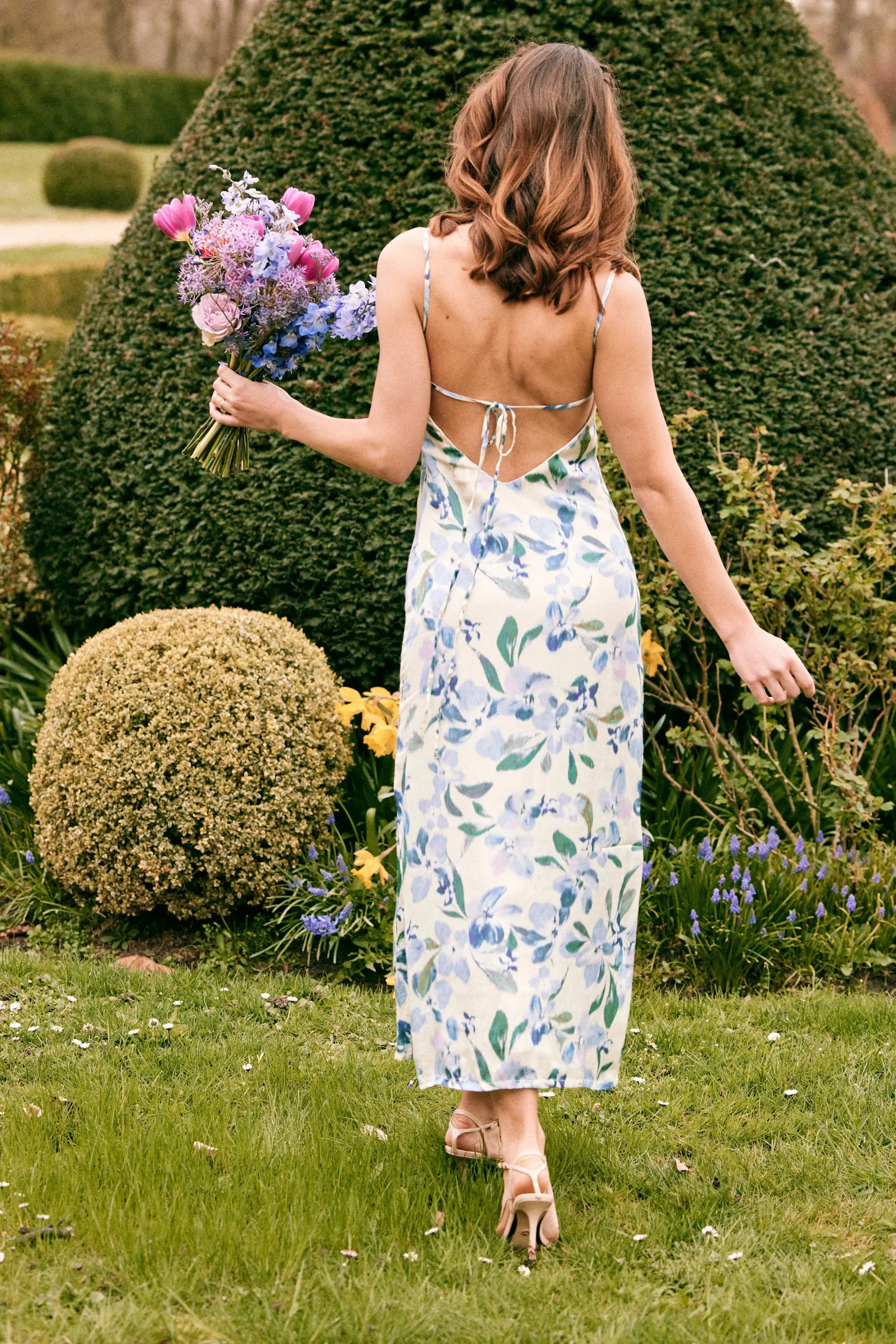 Robe Manuela - Fleurs bleues