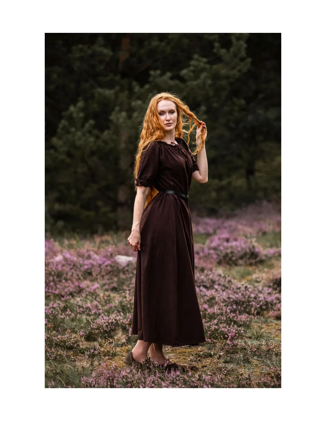 Robe médiévale Karen, marron ⚔️ Boutique Épées