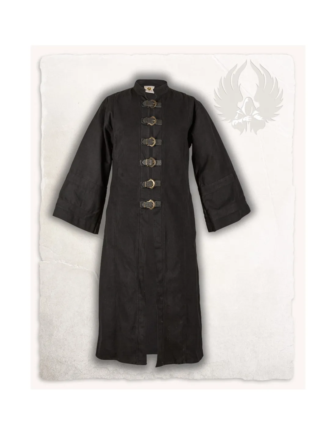 Robe Oberon pour magiciens et clercs en coton - noir ⚔️ Boutique Épées