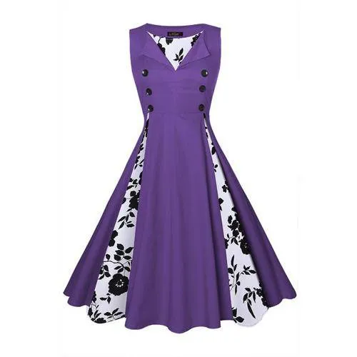 Robe Pin-Up  Violette Vintage 50's