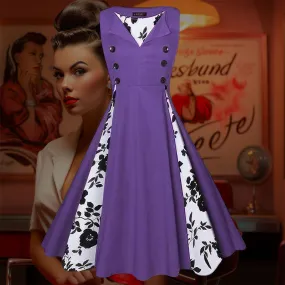 Robe Pin-Up  Violette Vintage 50's