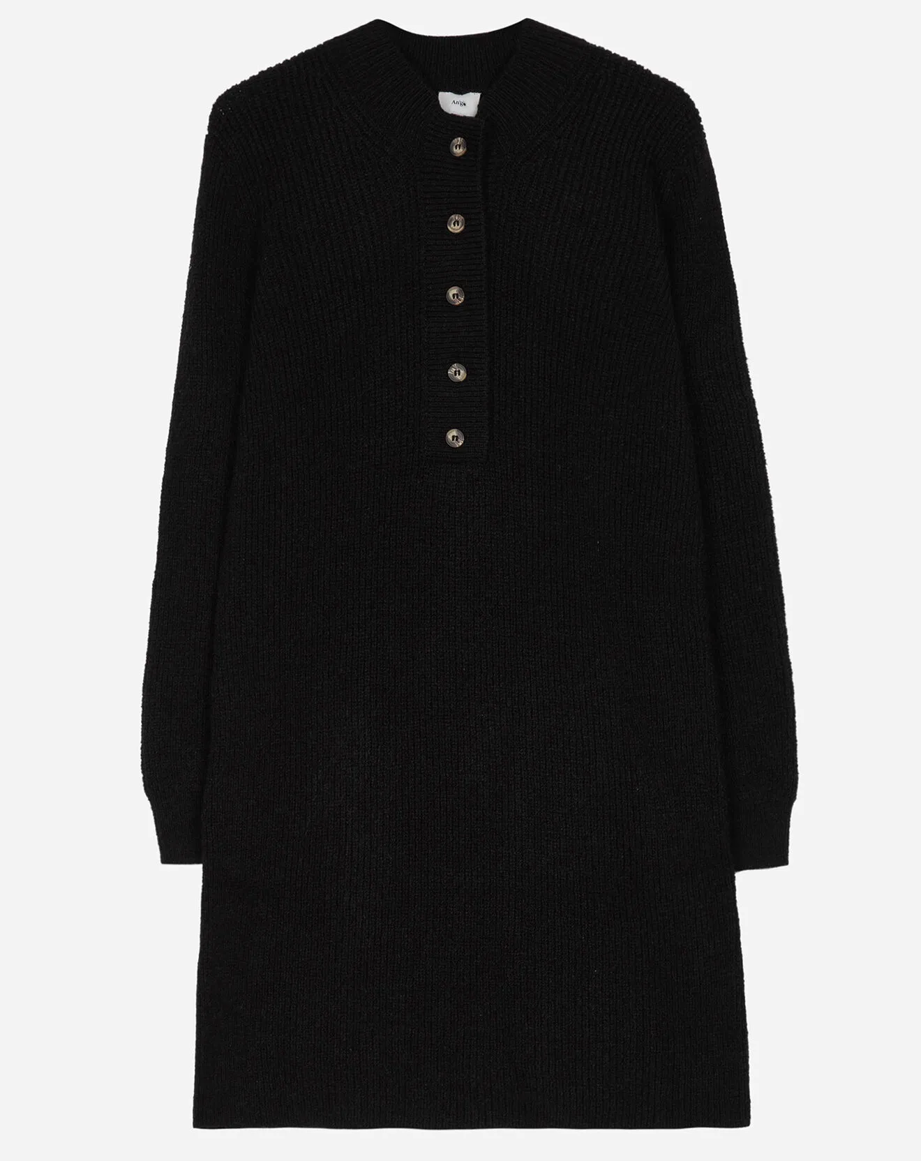 Robe pull en Maille mélangée Vicky noire