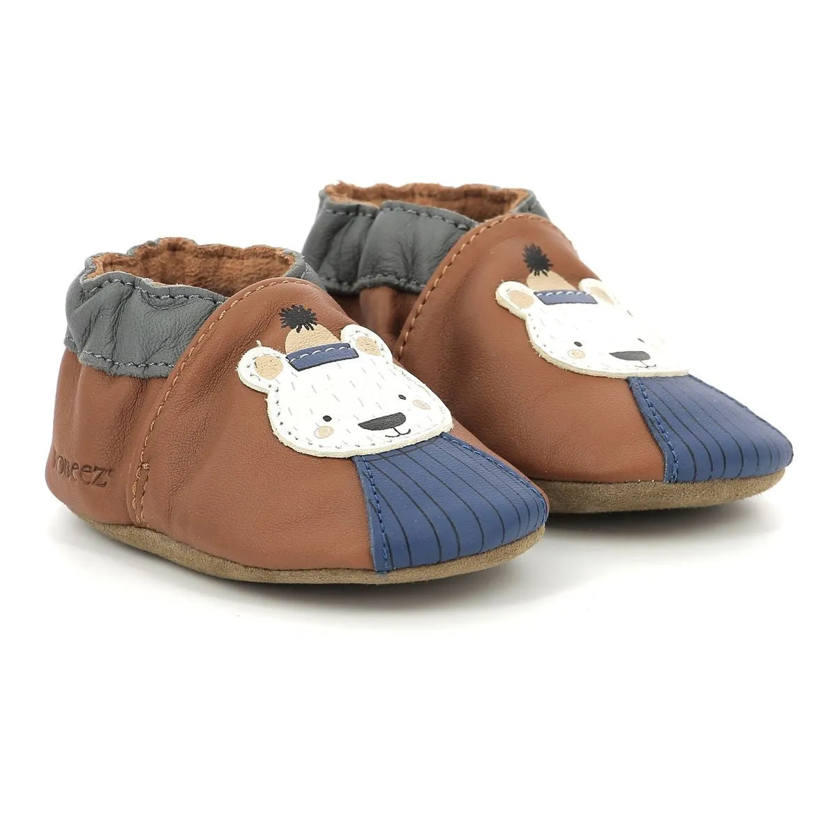 Robeez Chaussons Bear Style Marron Moka