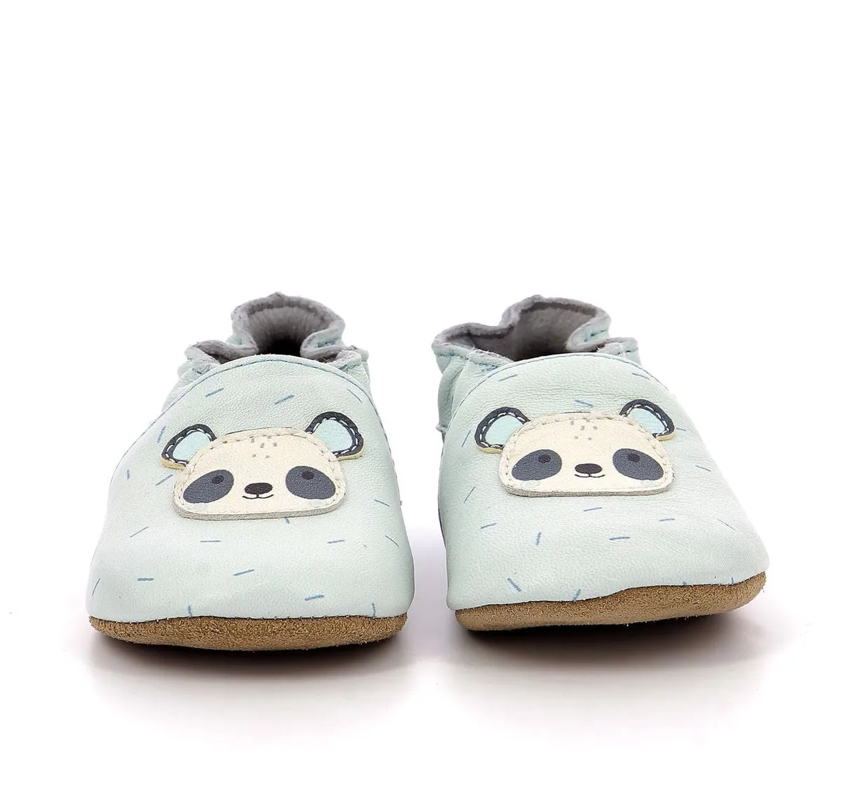 Robeez Chaussons Panda Master Bleu Ciel