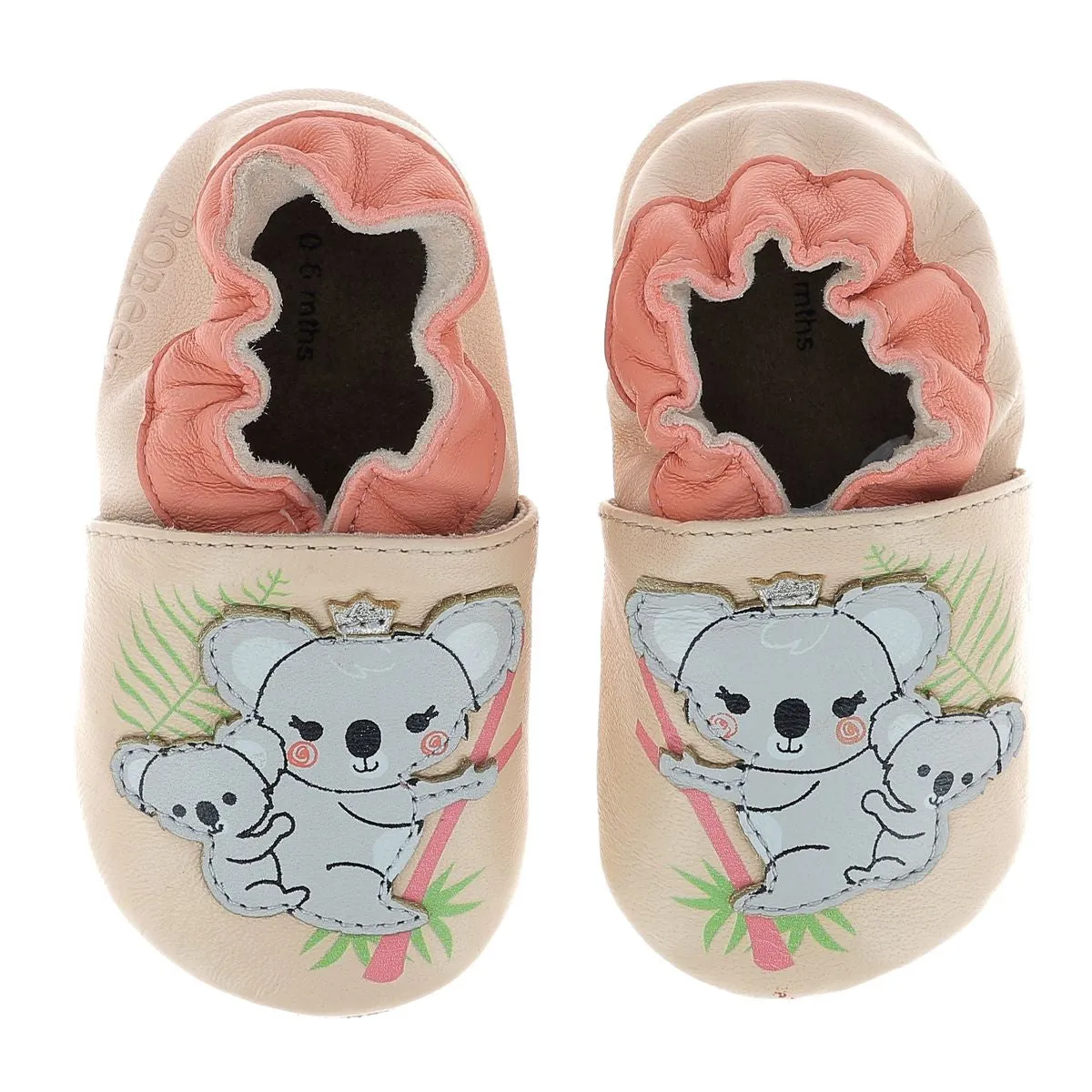 Robeez Chaussons Queen Koala Rose Clair