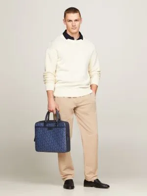 Sacoche TH Monogram pour ordinateur portable | Bleu | Tommy Hilfiger