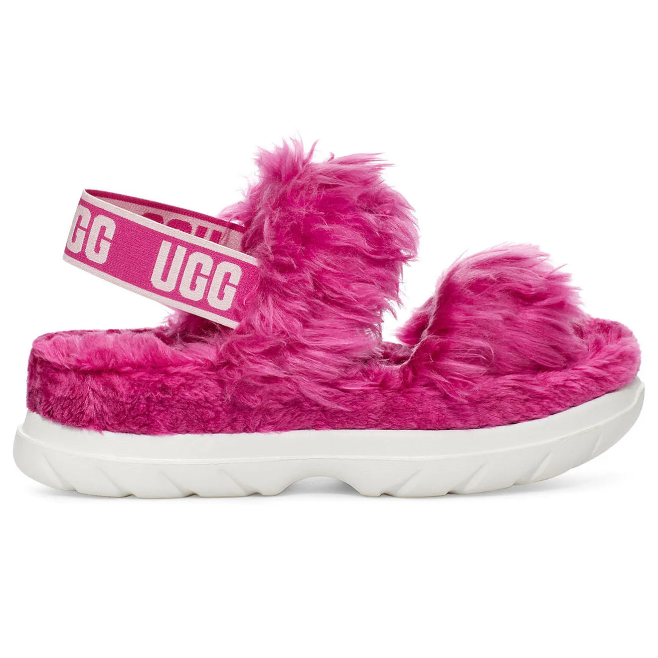 Sandales chaussons en Fausse fourrure Fluff Sugar roses