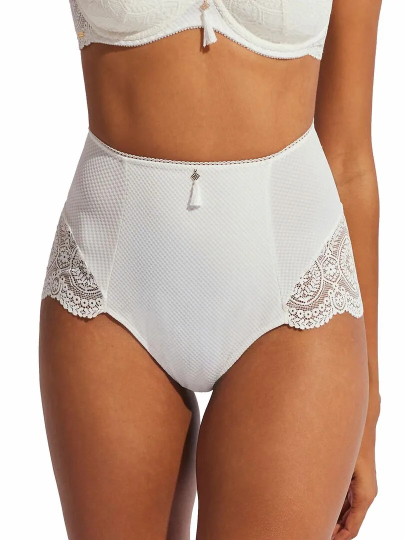 Slip gainant taille haute Matilda mariage - Ecru