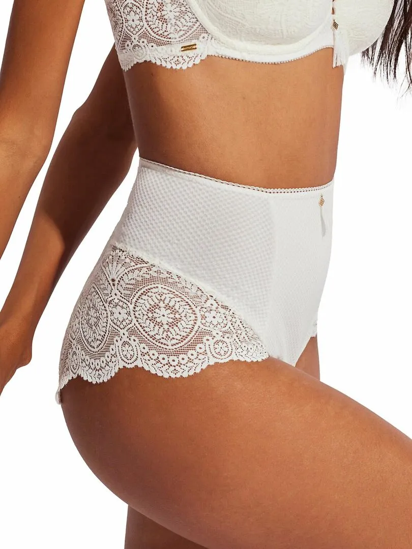 Slip gainant taille haute Matilda mariage - Ecru