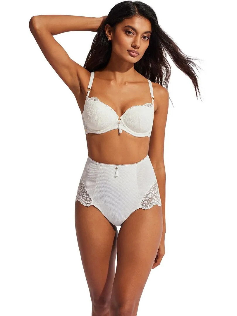 Slip gainant taille haute Matilda mariage - Ecru