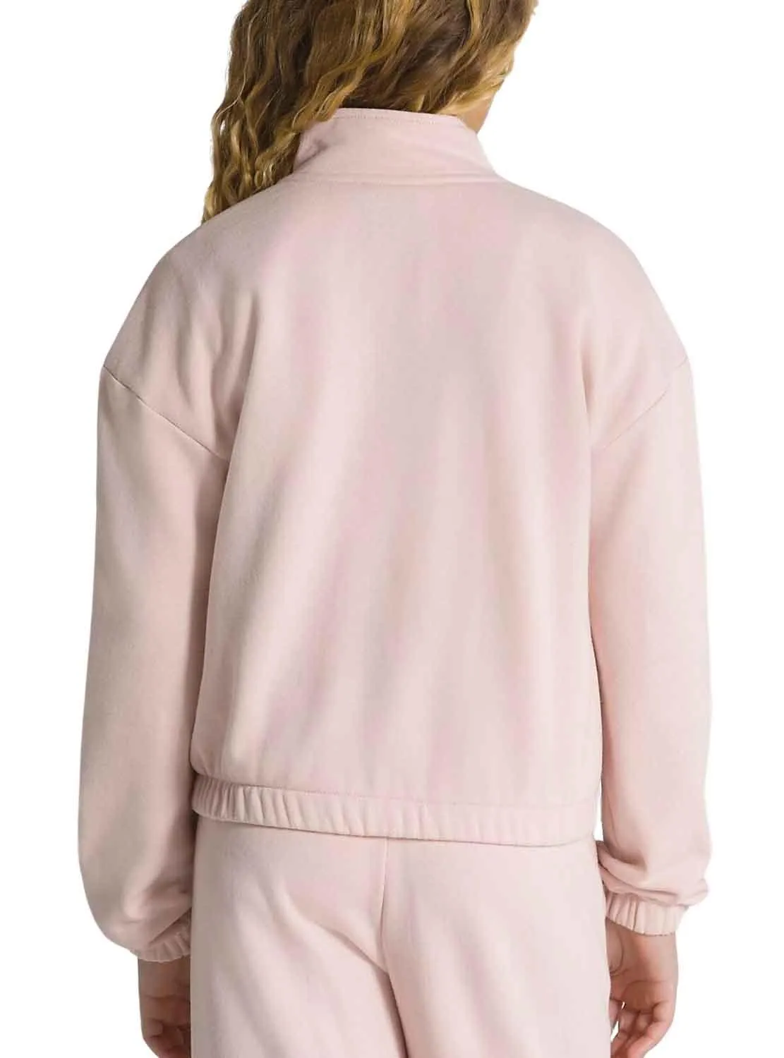 Sweat Vans Half Zip Mock Rose pour Fille