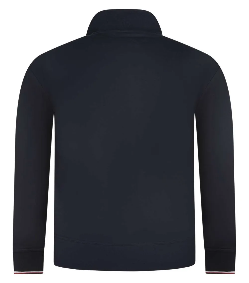 Sweat à col zippé Tommy Hilfiger Big & Tall Grande Taille avec des manches longues bleu marine