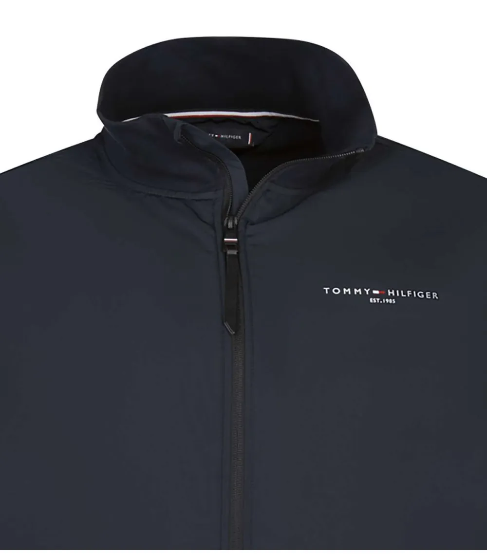 Sweat à col zippé Tommy Hilfiger Big & Tall Grande Taille avec des manches longues bleu marine