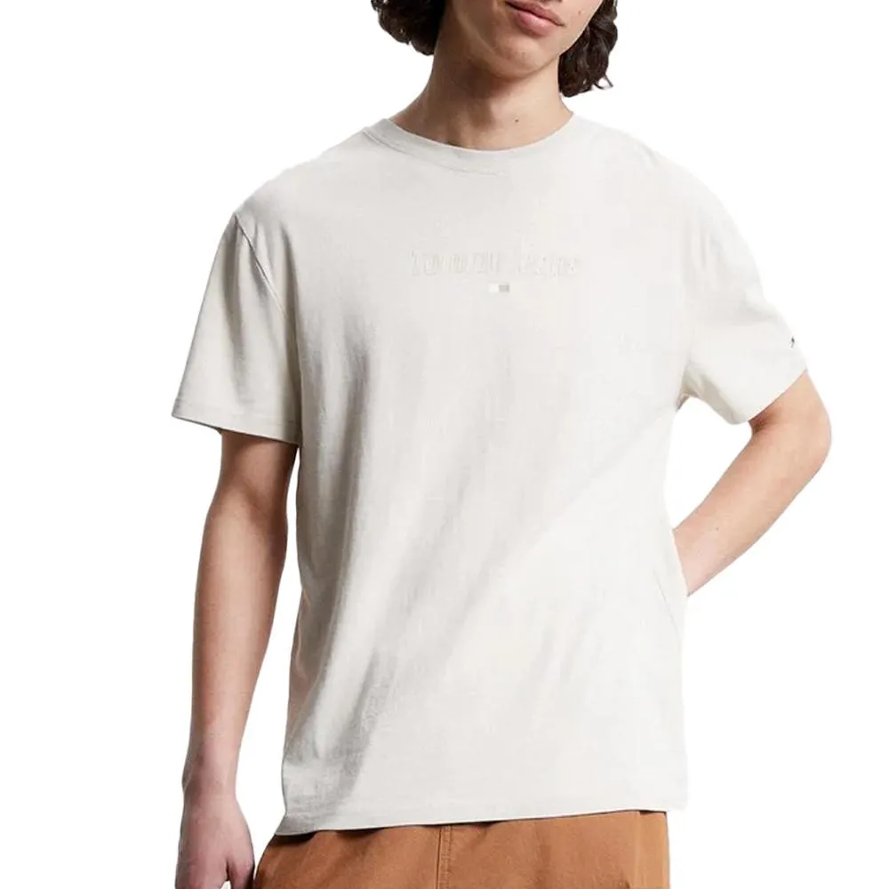 T-shirt Beige Homme Tommy Hilfiger New Tonal