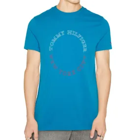 T-shirt Bleu Homme Tommy Hilfiger Monotype Roundle