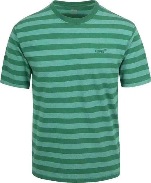 T-shirt Levi's à rayures Vert A0637-0106 commander en ligne