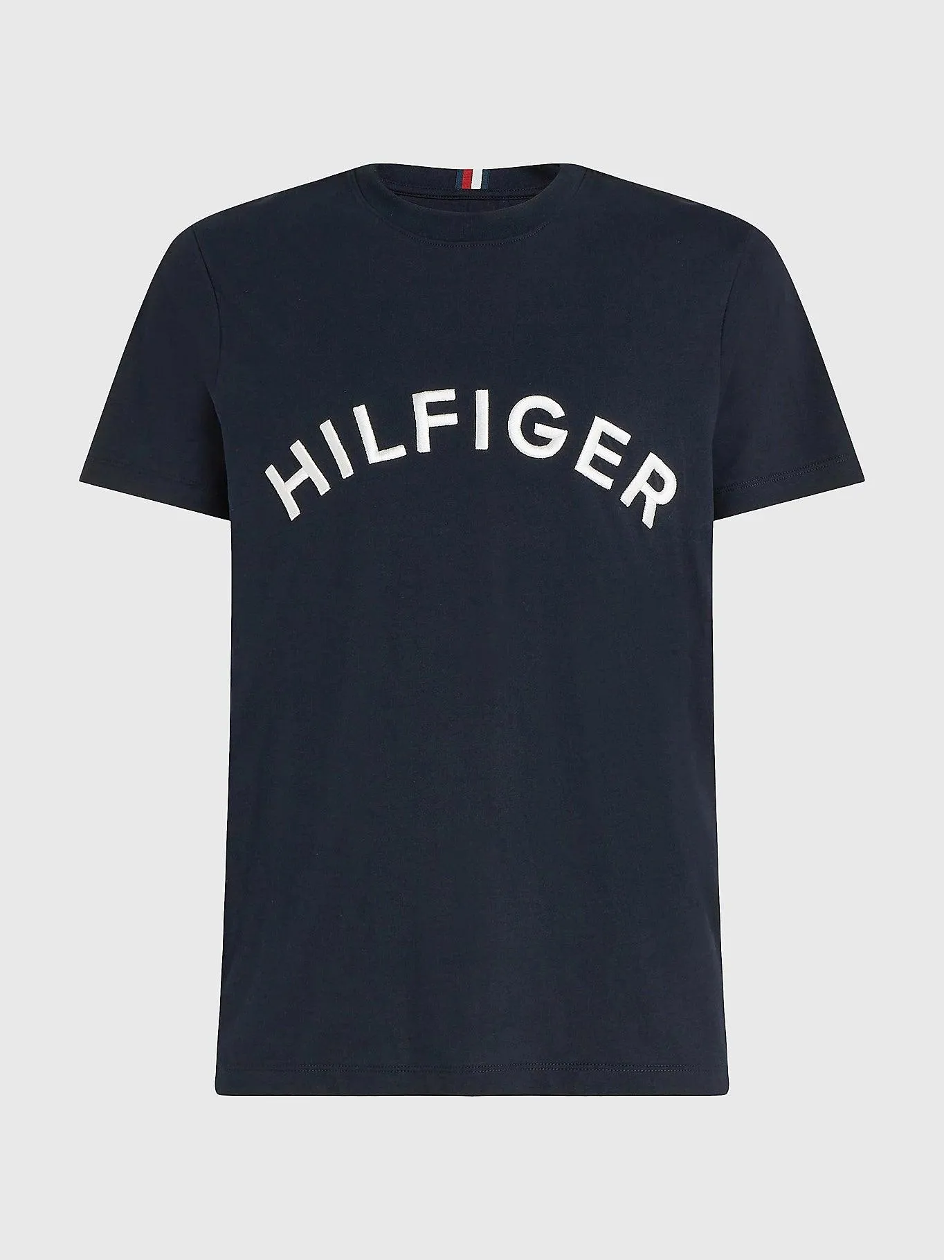 T-Shirt logo Tommy Hilfiger marine en coton bio