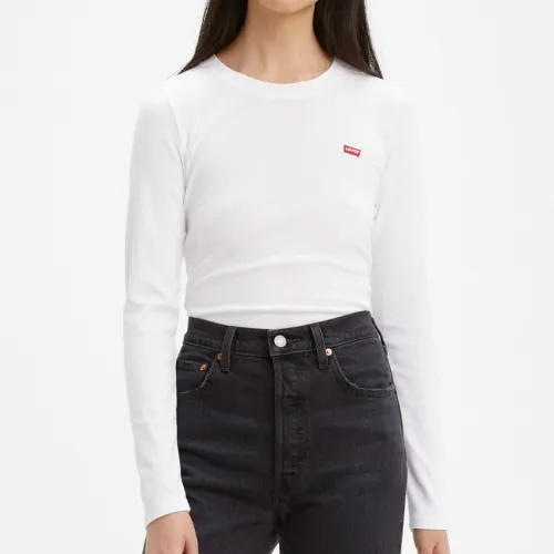 T Shirt manches longues Levi's femme blanc