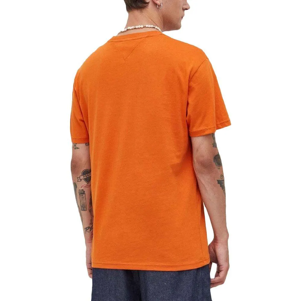 T-shirt Orange Homme Tommy Hilfiger Small Flag