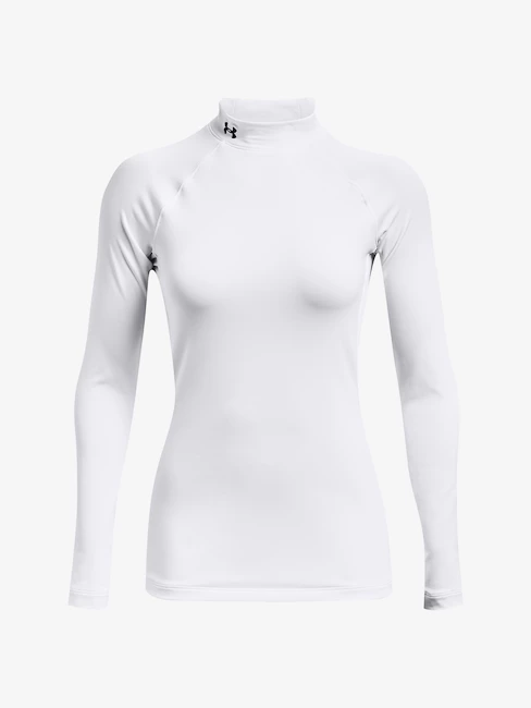 T-shirt pour femme Under Armour ColdGear Authentics Mockneck-WHT