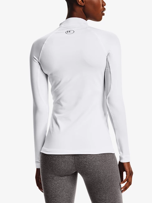 T-shirt pour femme Under Armour ColdGear Authentics Mockneck-WHT