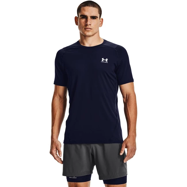 T-shirt pour homme Under Armour  HG Armour Fitted SS-NVY