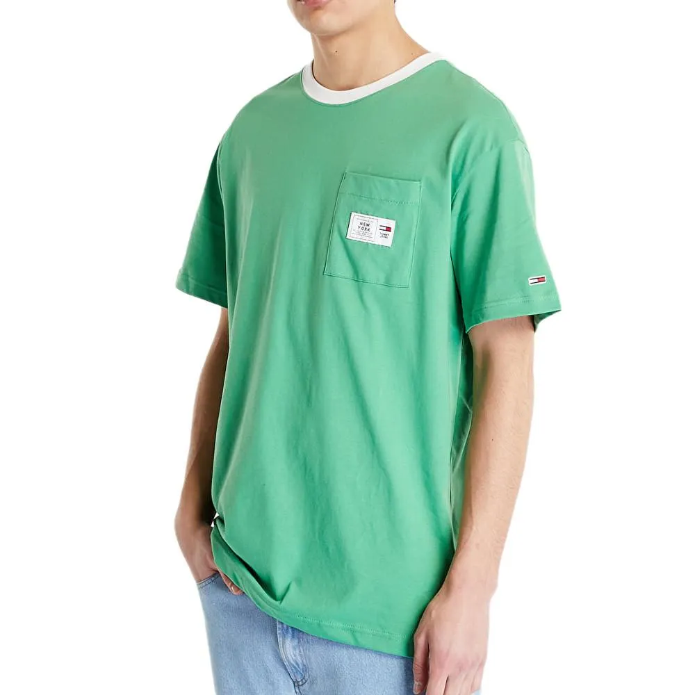 T-shirt Vert Homme Tommy Hilfiger Label Ringe