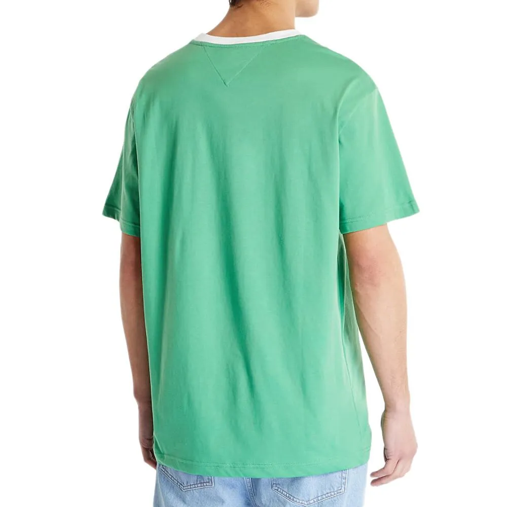 T-shirt Vert Homme Tommy Hilfiger Label Ringe