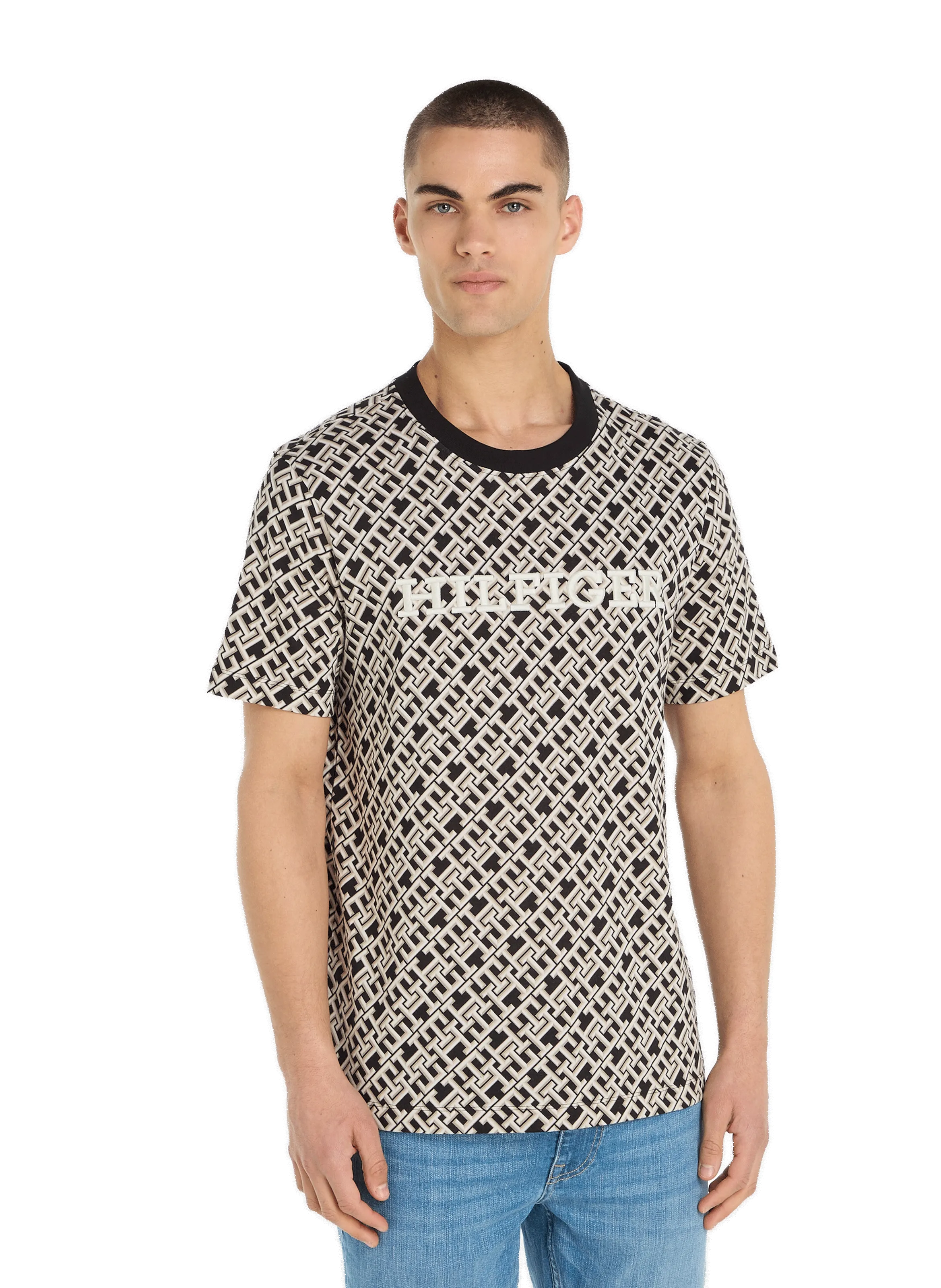 T-SHIRT à MOTIF EN COTON - TOMMY HILFIGER pour HOMME | Printemps