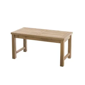 Table basse de jardin 90 x 45 cm en bois Teck | Table de jardin 3 SUISSES