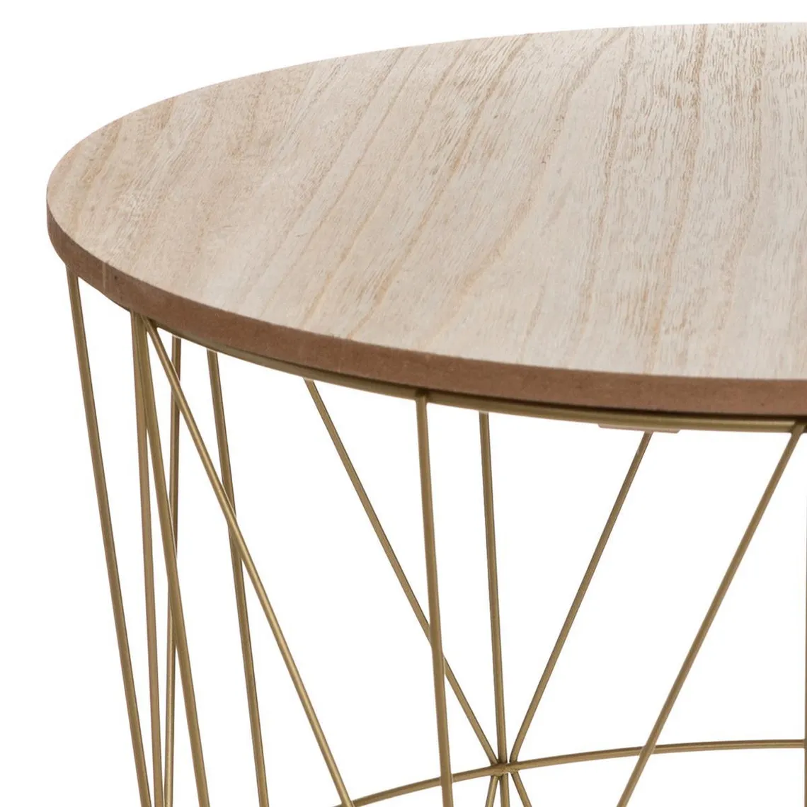 Table d'Appoint Doré MIKU | Table basse 3 SUISSES