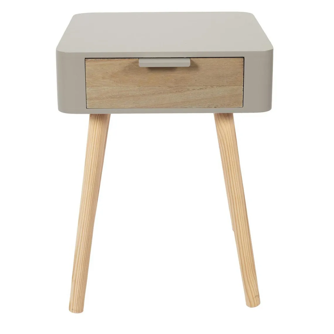 Table de Chevet 1 Tiroir En Bois Taupe | 3 Suisses