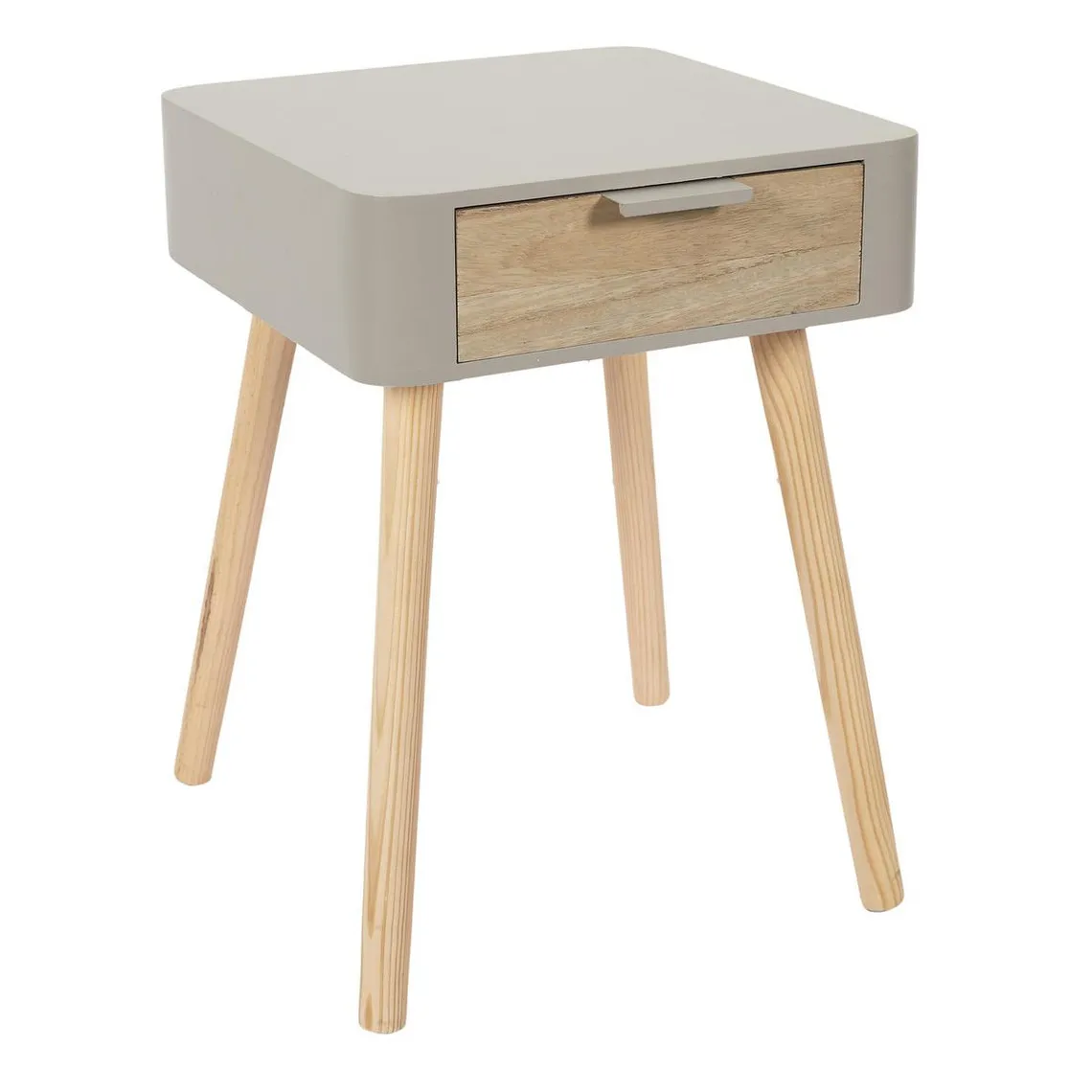 Table de Chevet 1 Tiroir En Bois Taupe | 3 Suisses