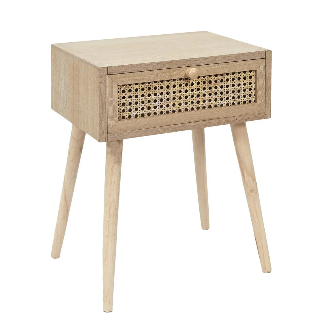 Table de Chevet CANNAGE 1 Tiroir Bois | 3 Suisses